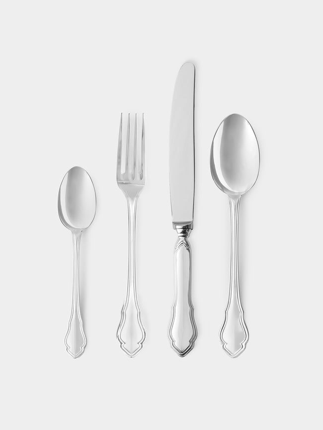 Zanetto - Barocco Silver-Plated Dinner Cutlery (Set of 4 Pieces) - Silver - ABASK - 