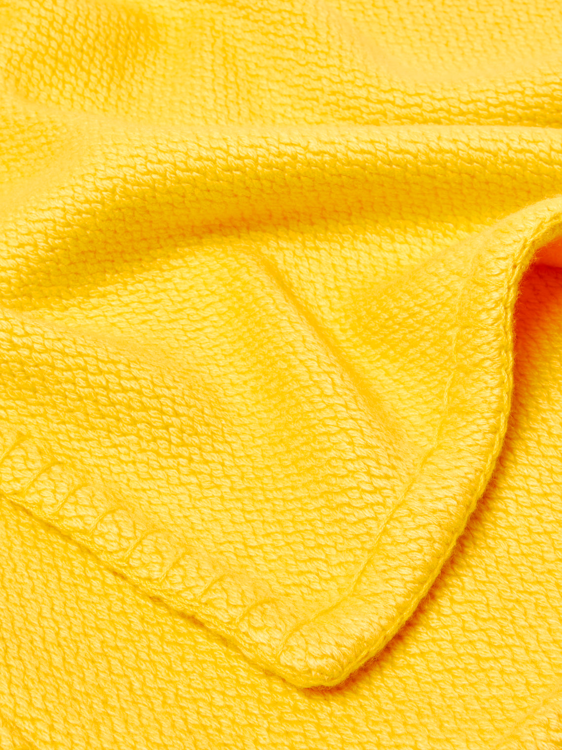 Rose Uniacke - Hand-Dyed Cashmere Large Blanket (118in/3m) - Yellow - ABASK