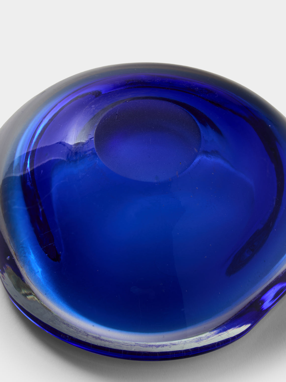 Antique and Vintage - Mid-Century Murano Glass Ashtray - Blue - ABASK