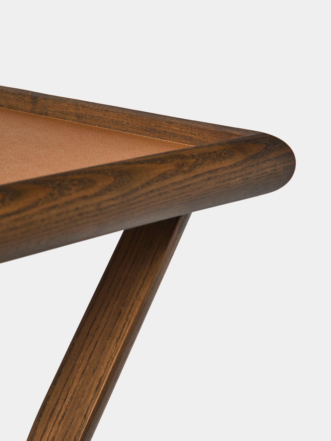 Giobagnara - Elica Leather and Wood Serving Table - Brown - ABASK