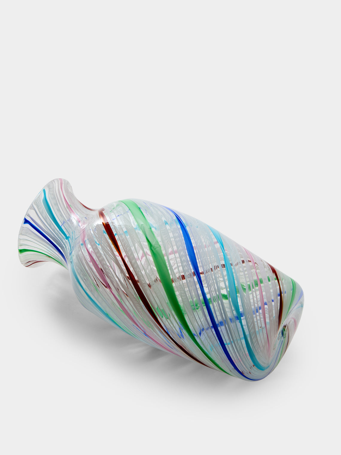 Antique and Vintage - 1980s La Fornasotta Murano Glass Vase (11in/28.5cm) - Multiple - ABASK