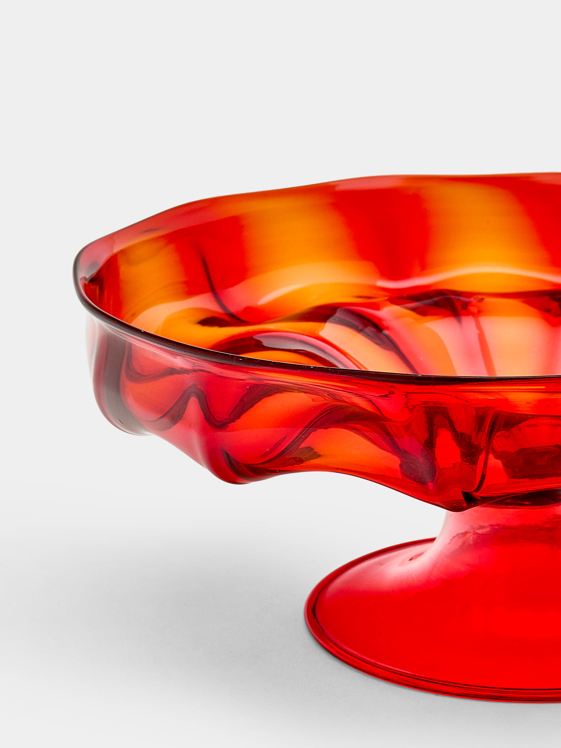 Antique and Vintage - 1920s Vittorio Zecchin Murano Glass Serving Bowl - Red - ABASK