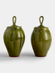 Neville Tatham - Slipware Large Ginger Jars (Set of 2) - Green - ABASK - 