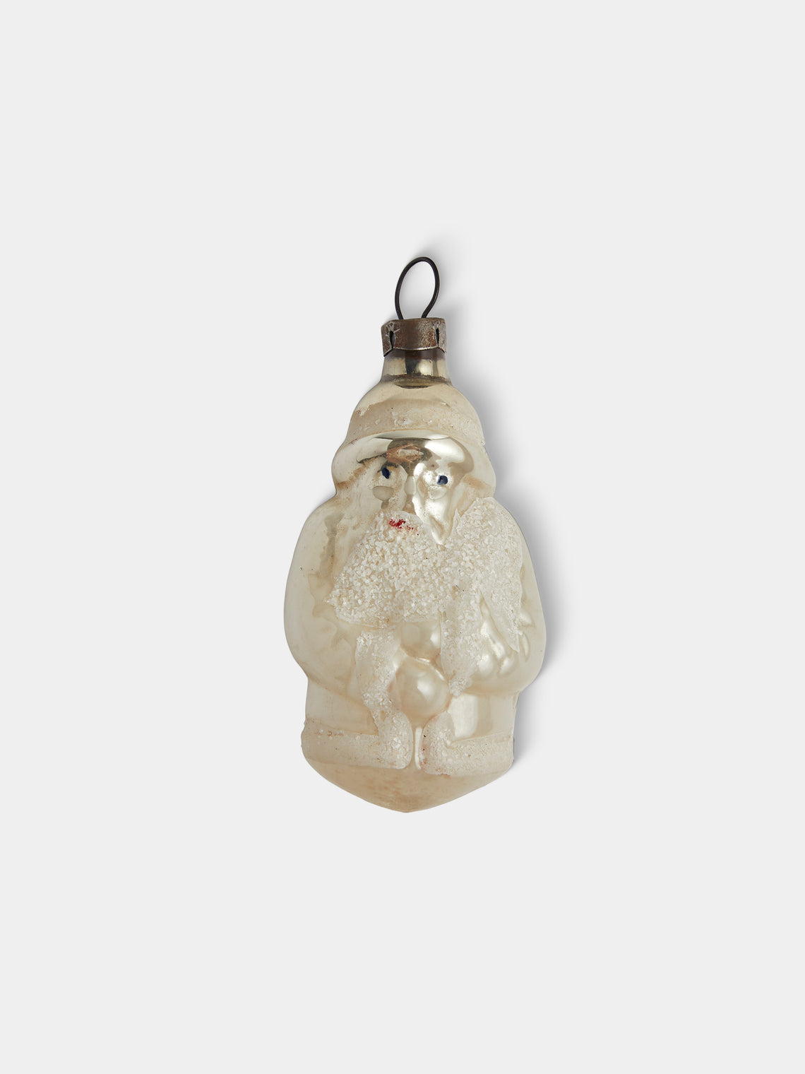 Antique and Vintage - Early-20th-Century Father Christmas Glass Baubles (Set of 7) - Silver - ABASK