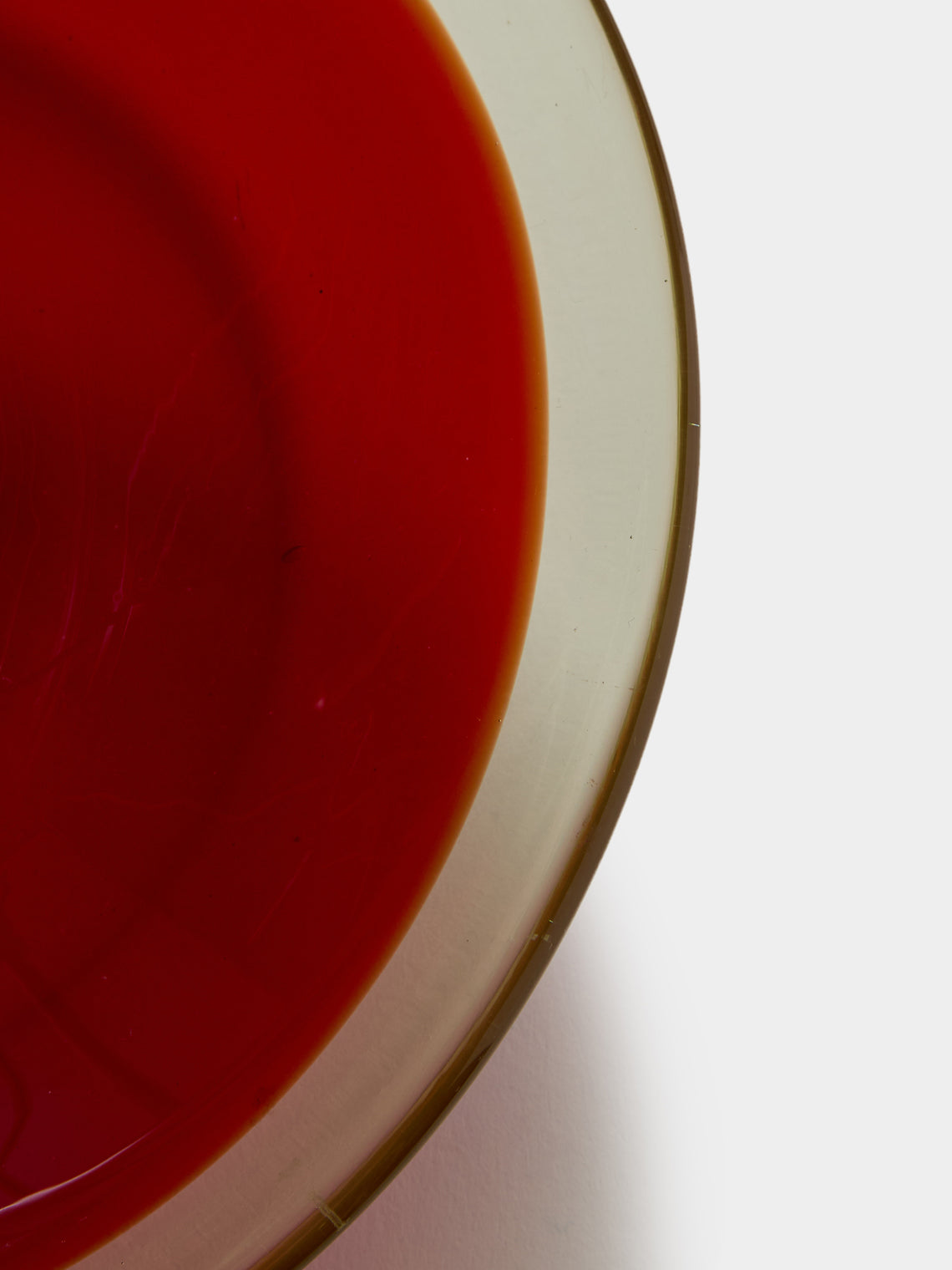 Antique and Vintage - Mid-Century Murano Glass Ashtray - Red - ABASK