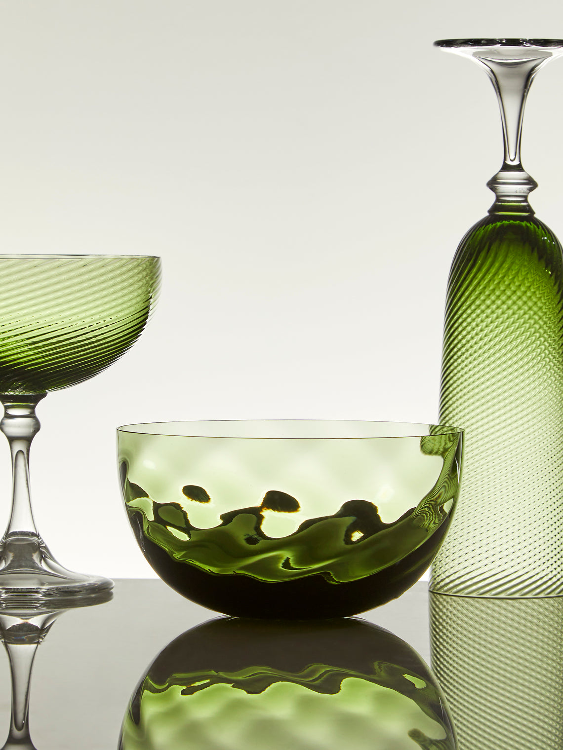 NasonMoretti - Idra Hand-Blown Murano Glass Bowl - Green - ABASK