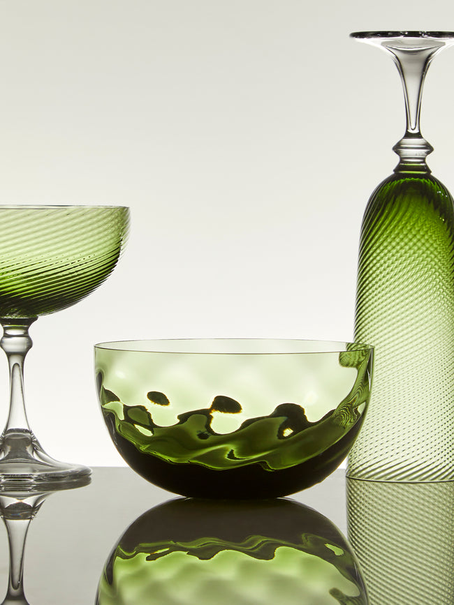 NasonMoretti - Idra Hand-Blown Murano Glass Bowl - Green - ABASK