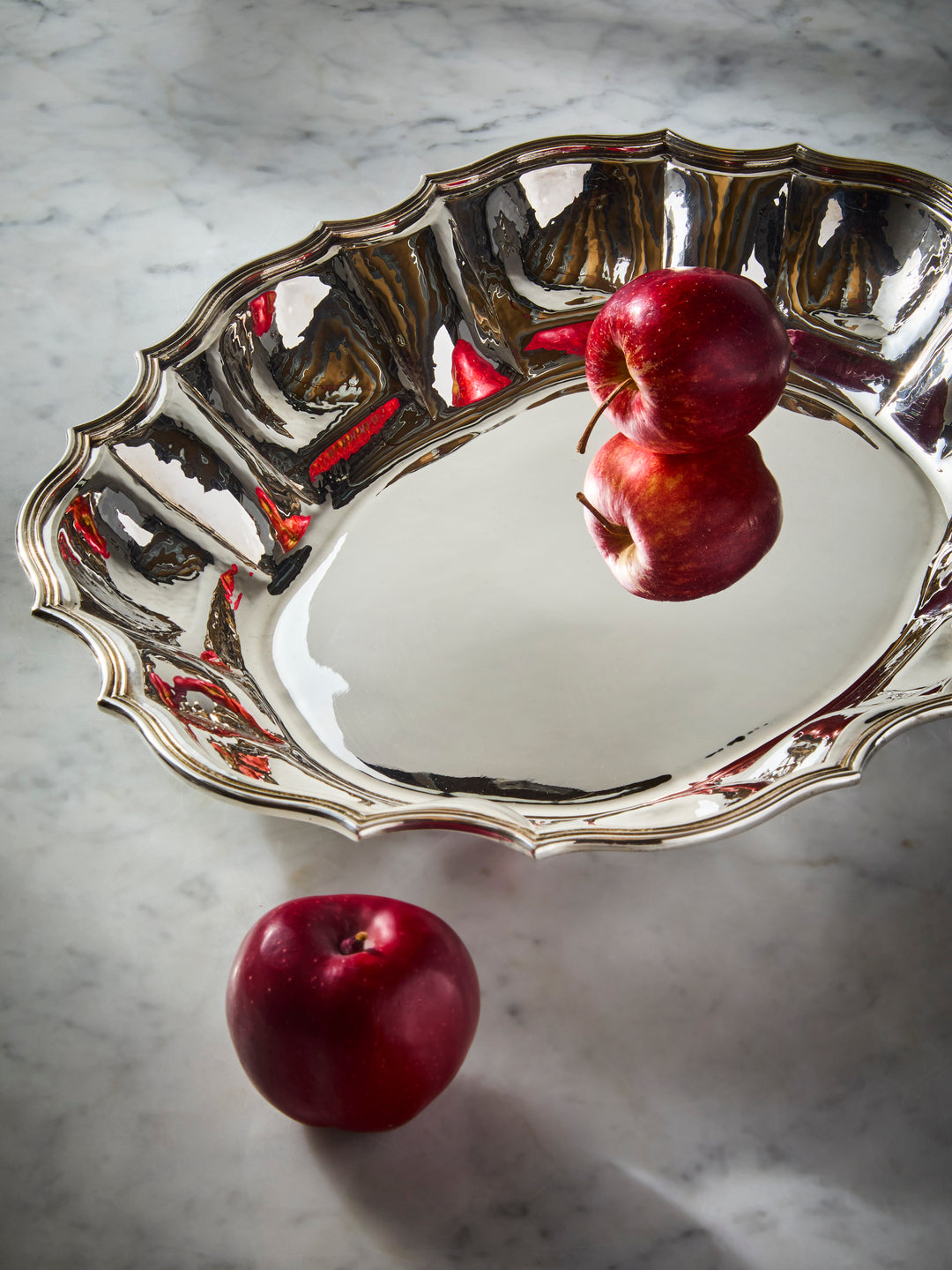 Antique and Vintage 1950s Argenteria Dabbene Milano Solid Silver Tray (17.5in/44cm)