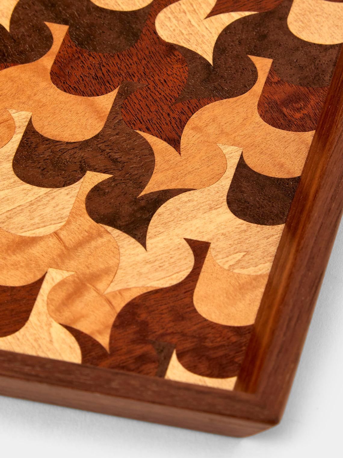 Mori Kougei - Poke Marquetry Wood Tray (15in/38.5cm) - Multiple - ABASK