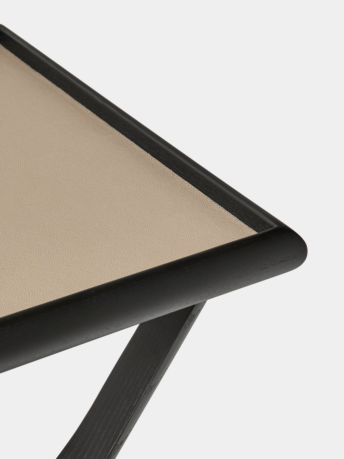 Giobagnara - Elica Leather and Wood Serving Table - Beige - ABASK