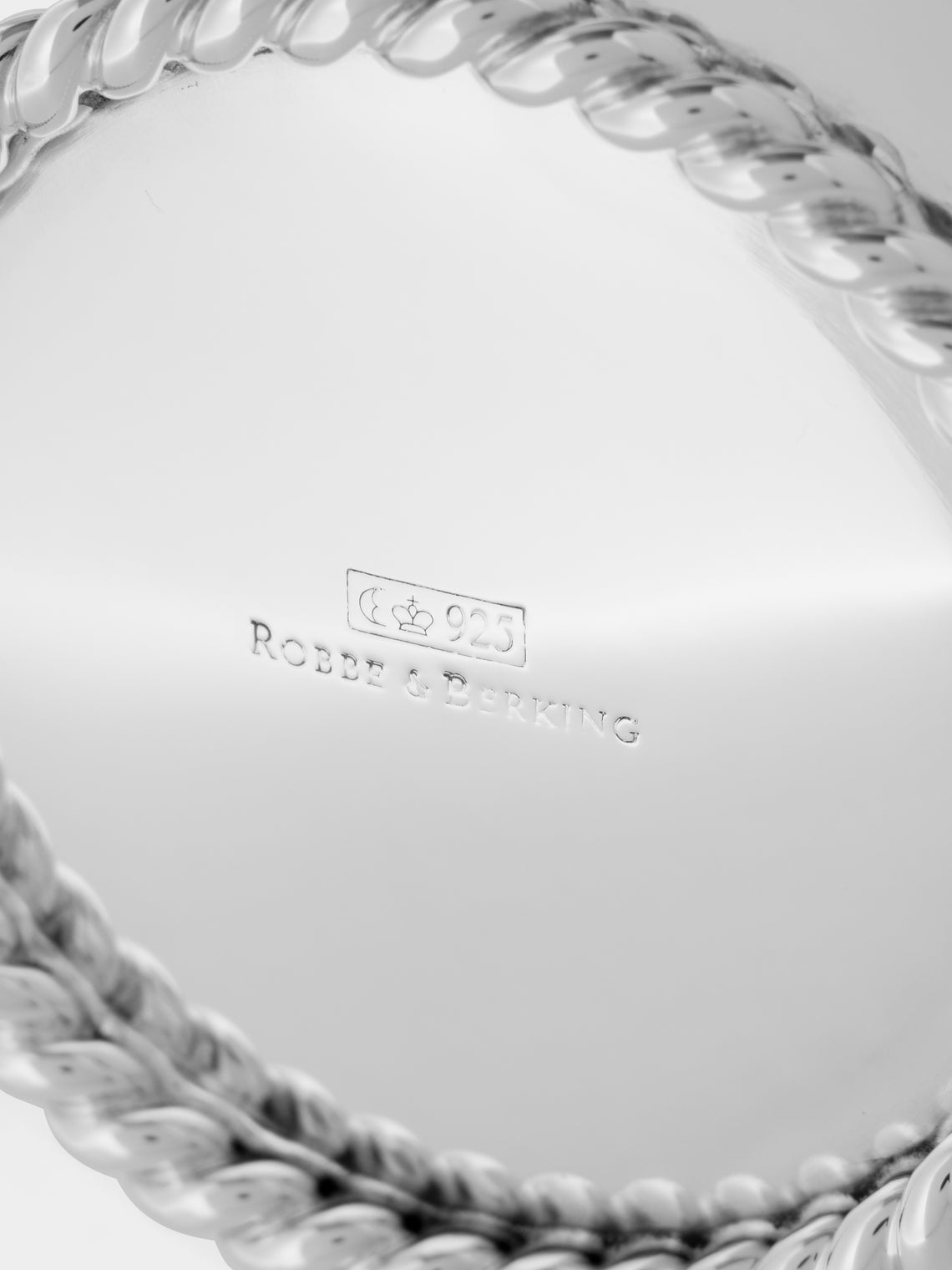 Robbe & Berking - Kordelrand Silver-Plated Vase (6in/16cm) - Silver - ABASK