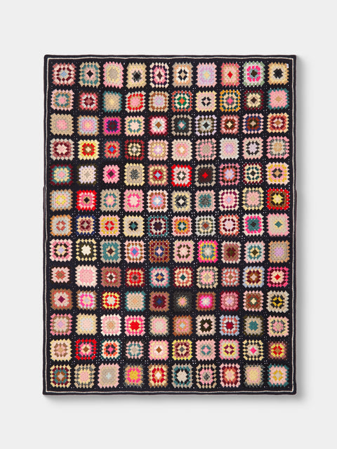 Saved NY - Afghan Quilted Cashmere Throw (79in/2m) - Multiple - ABASK - 