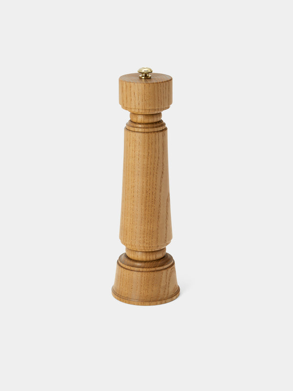 Yamani Woodworks - Hand-Turned Wood Pepper Mill (9in/23cm) - Brown - ABASK - 