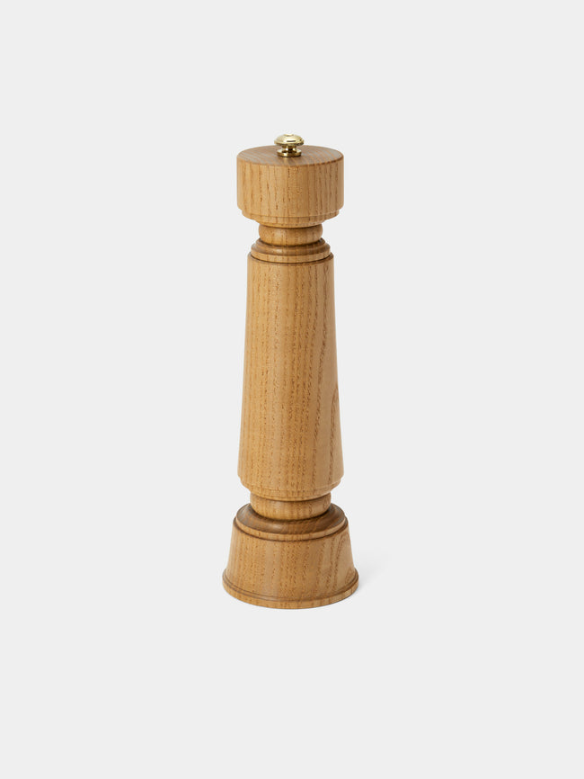 Yamani Woodworks - Hand-Turned Wood Pepper Mill (9in/23cm) - Brown - ABASK - 