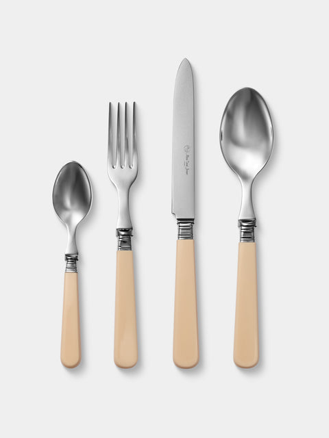 Alain Saint-Joanis - | Set of 4 Pieces | Joyau Resin Dinner Cutlery - Cream - ABASK - 