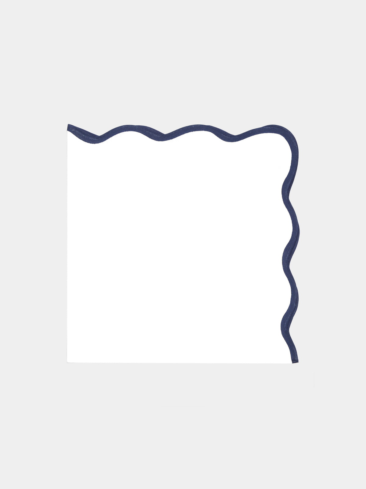 Set 4 Chiara Scalloped Linen Napkins