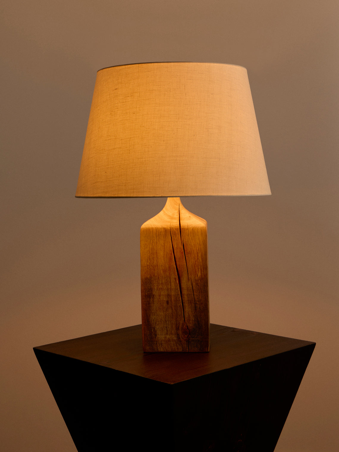 Jamie Gaunt Designs - No. 8 Block Natural Oak Table Lamp - Natural - ABASK
