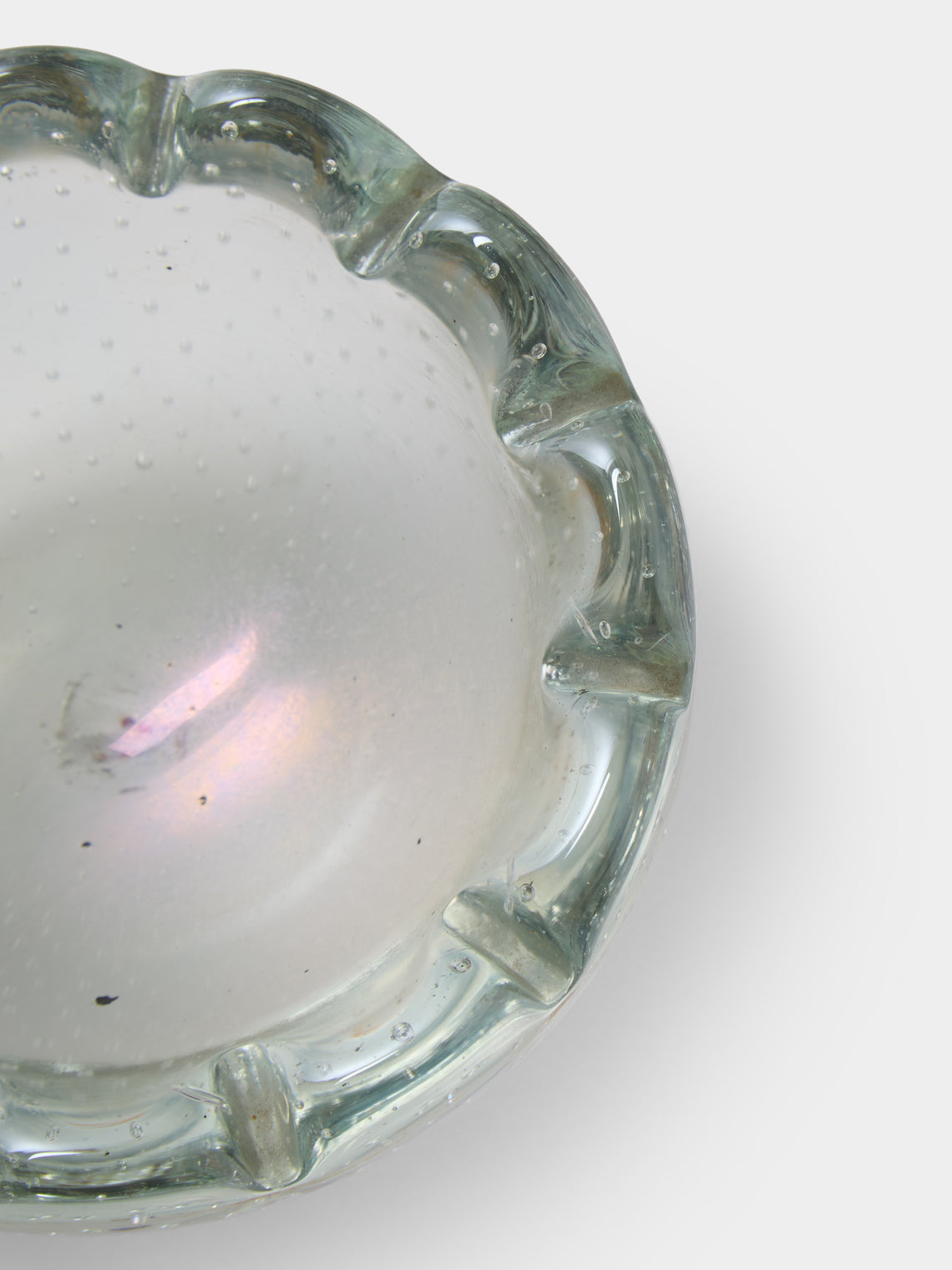 Antique and Vintage - 1940s Venini Glass Trinket Bowl - White - ABASK