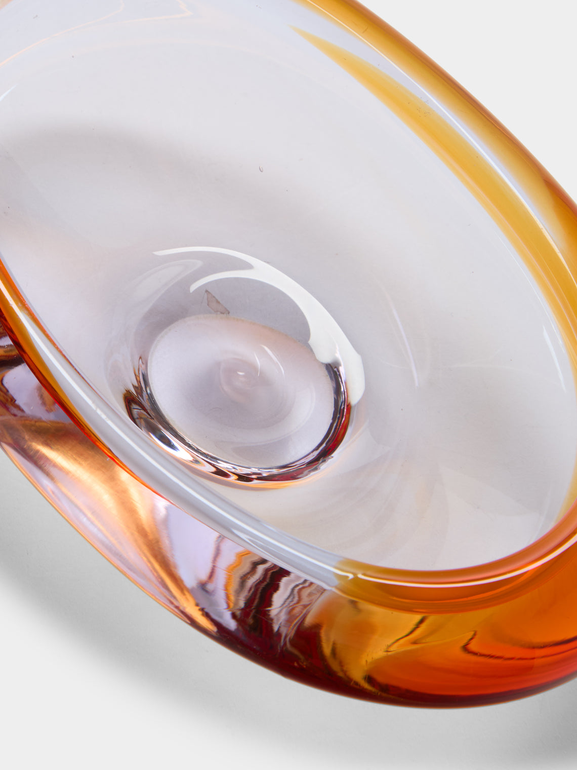 Antique and Vintage - 1970s Murano Glass Ashtray - Orange - ABASK