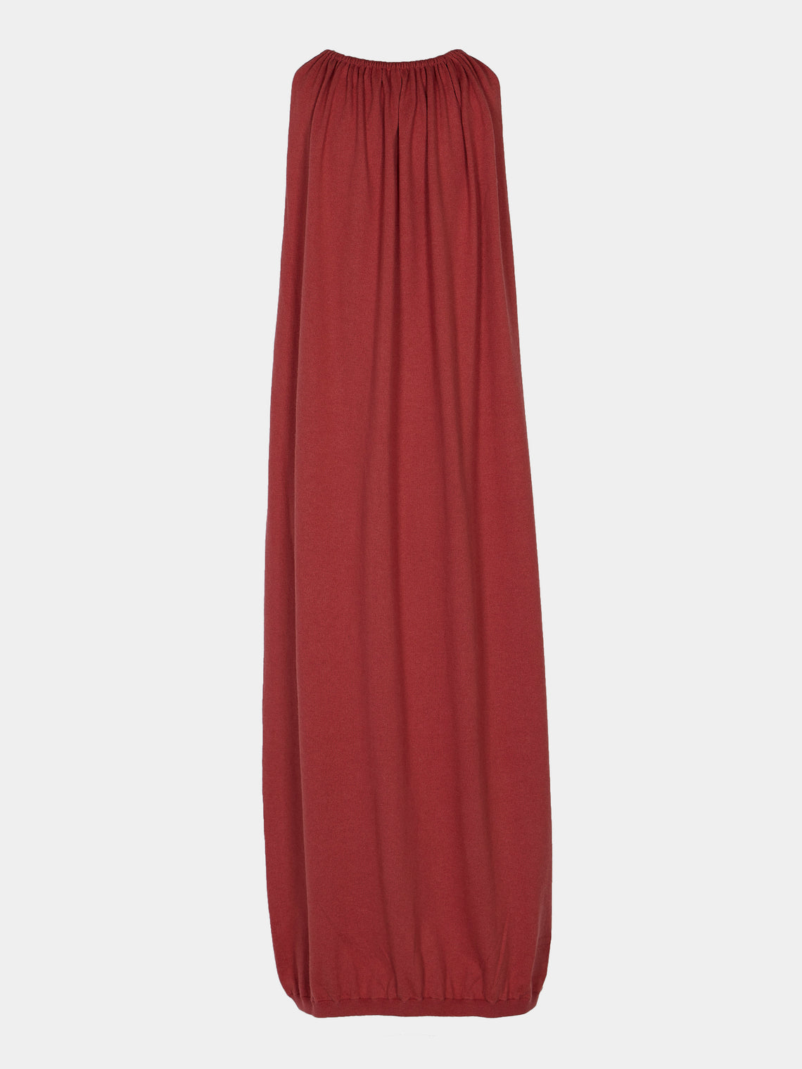 Frenckenberger - Drape Cotton and Cashmere Long Dress - Red - ABASK