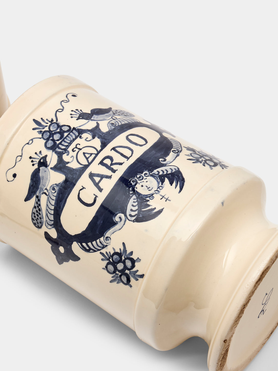 Antique and Vintage - 1940s Italian Ceramic Apothecary Jars (Set of 2) - Blue - ABASK