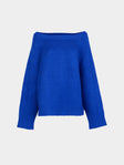 Ryan Roche - Cloud Cashmere and Silk Oversized Boat-Neck Sweater | Size: S - Blue - ABASK - 