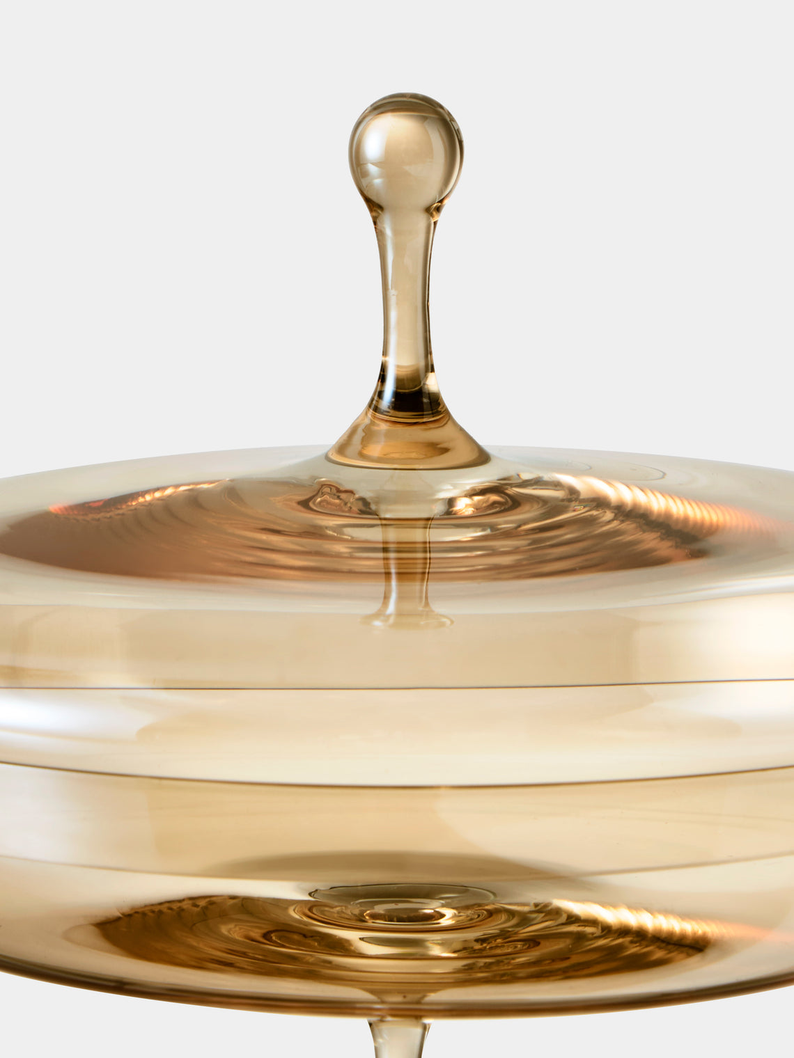 Lobmeyr - Hand-Blown Crystal Flat Candy Dish - Gold - ABASK