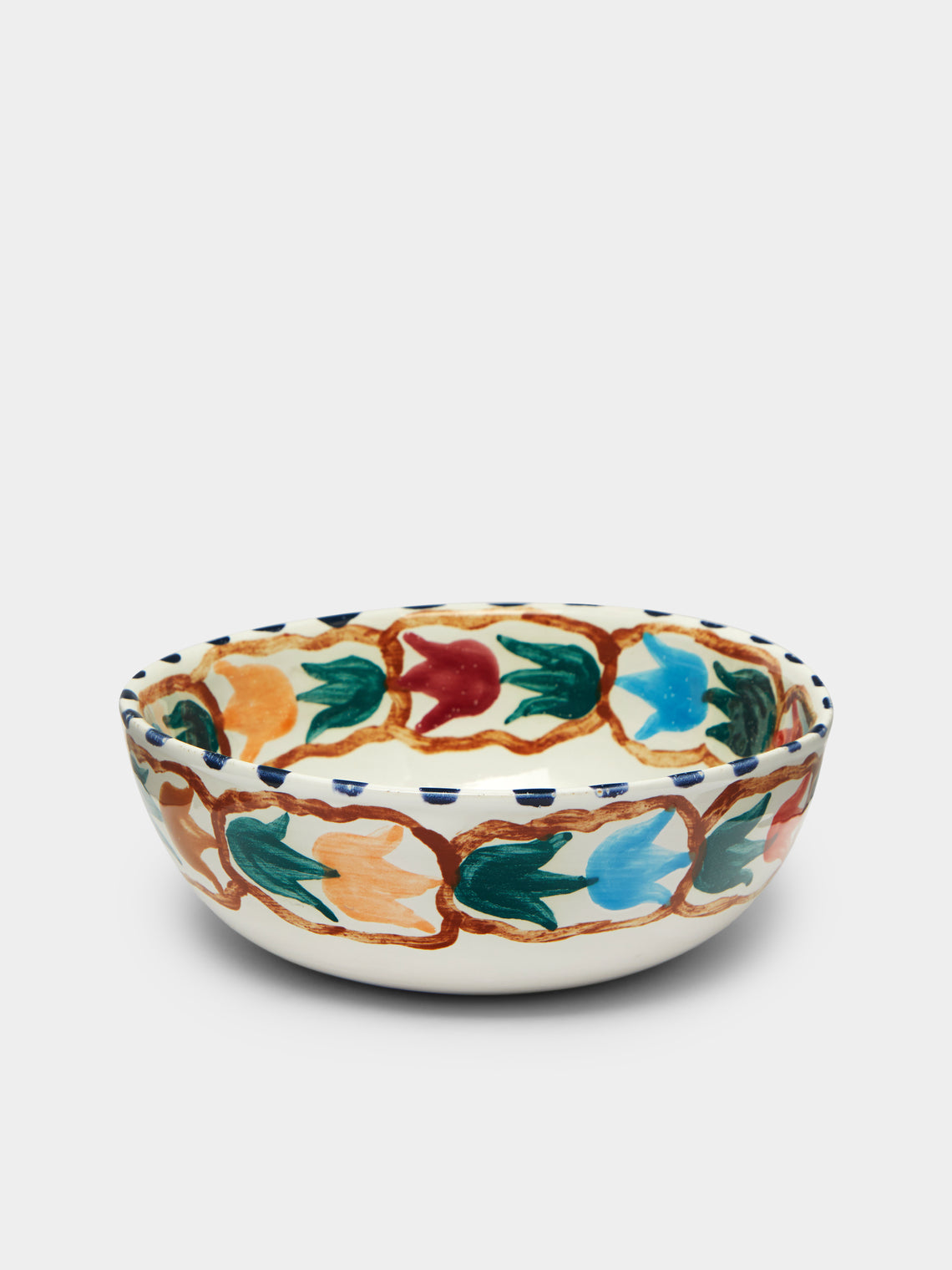 Zsuzsanna Nyul - Hand-Painted Ceramic Soup Bowl (Set of 4) - Multiple - ABASK
