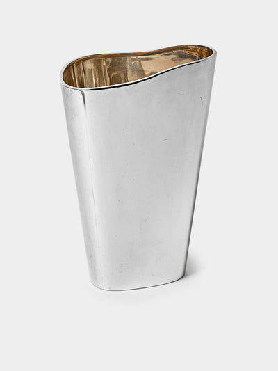 Antique and Vintage - 1958 Åke Strömdahl Sterling Silver Vase (8in/21cm) - Silver - ABASK - 