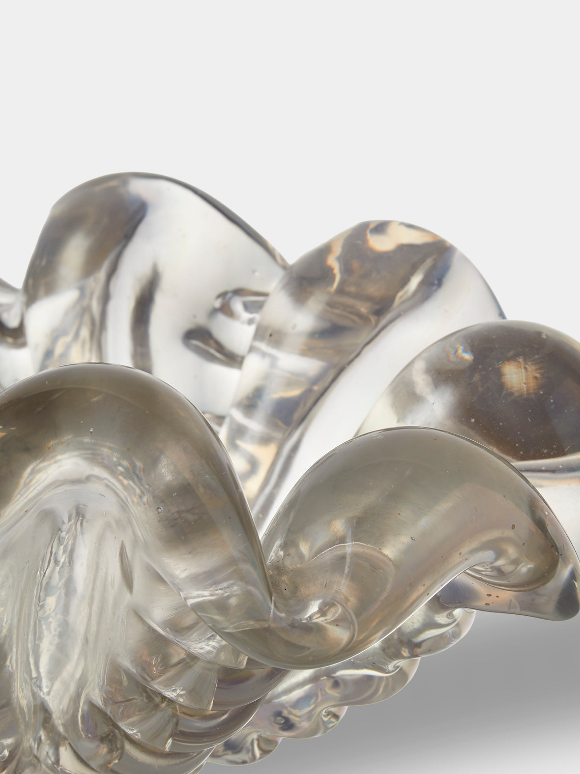 Antique and Vintage - 1970s Barovier & Toso Murano Glass Bowl - Clear - ABASK