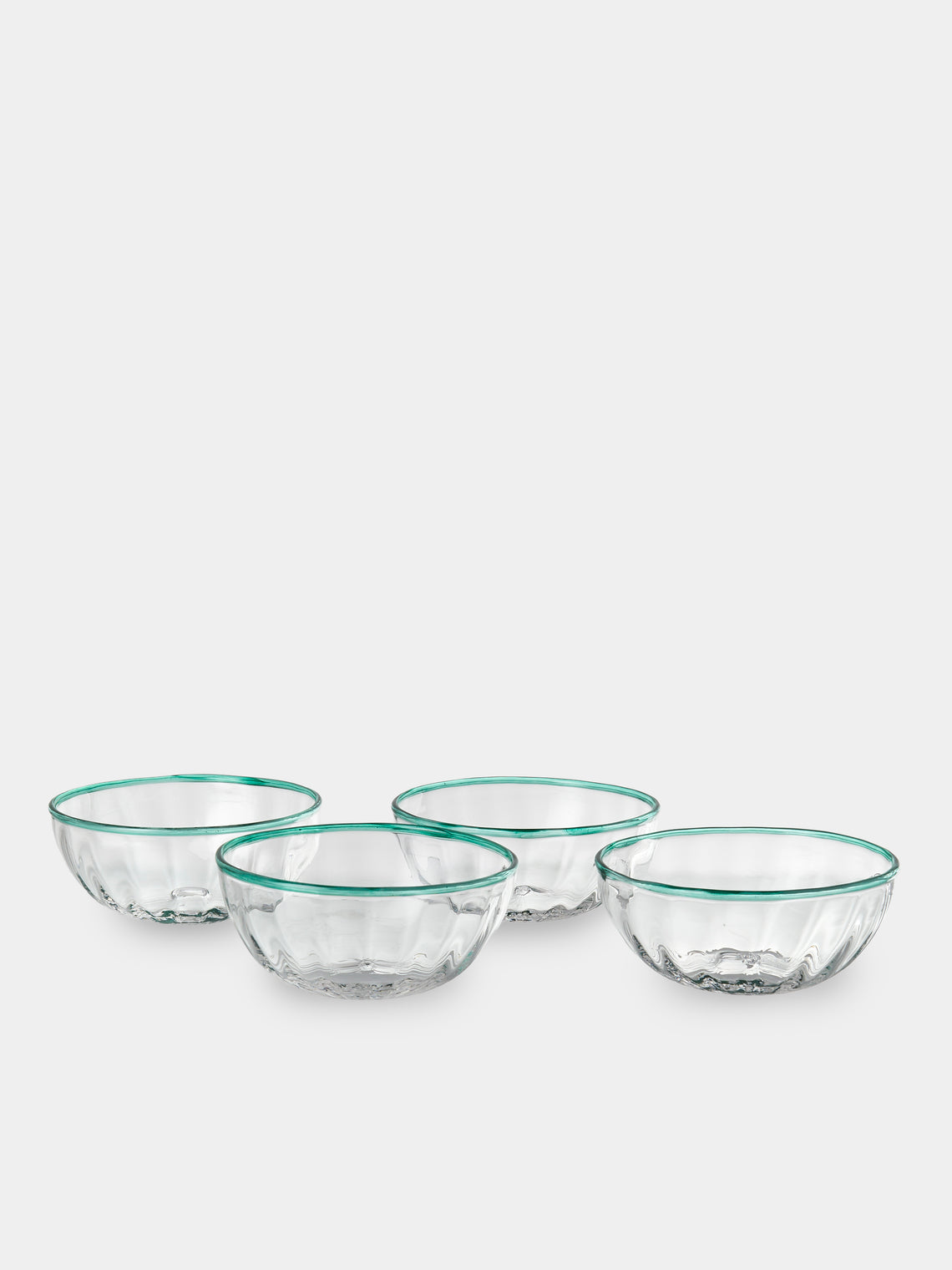 Akua Objects - Peter Hand-Blown Crystal Dessert Bowls (Set of 4) - Clear - ABASK
