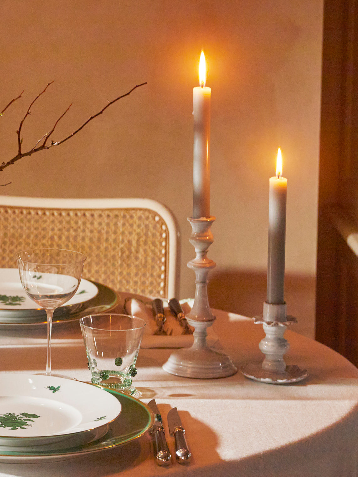 Astier de Villatte - Gigi Hand-Glazed Ceramic Candlestick -  - ABASK