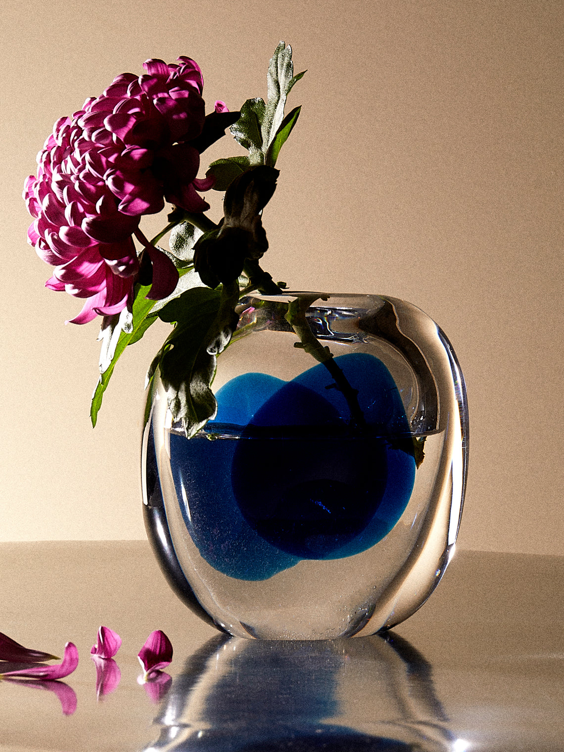 Antique and Vintage - 1970s Galliano Ferro Murano Glass Vase (6in/15cm) - Blue - ABASK