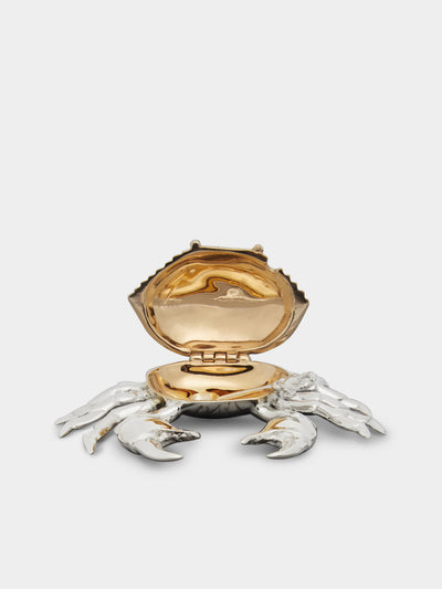 Jarosinski & Vaugoin - Crab Sterling Silver and Gold Vermeil Salt Cellar with Spoon -  - ABASK - 