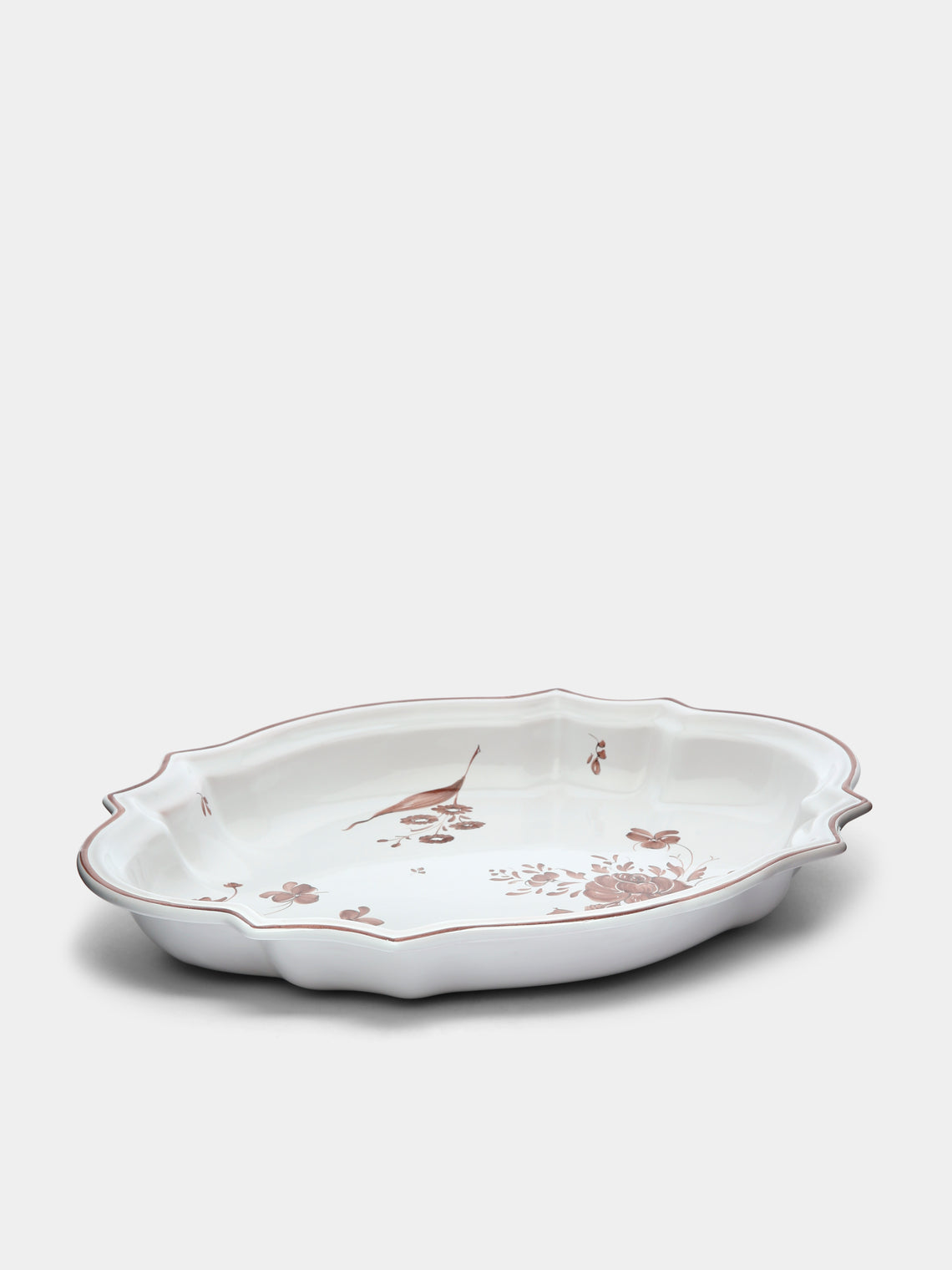 Z.d.G - Camaïeu Hand-Painted Ceramic Medium Serving Dish - Brown - ABASK