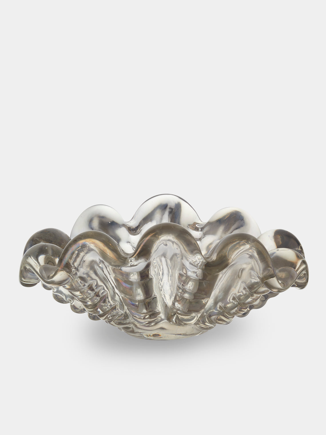 Antique and Vintage - 1970s Barovier & Toso Murano Glass Bowl - Clear - ABASK - 