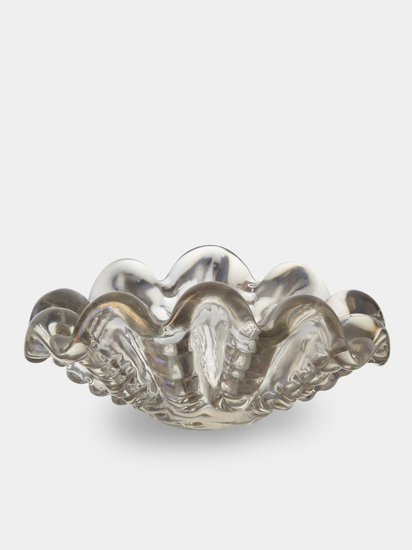 Antique and Vintage - 1970s Barovier & Toso Murano Glass Bowl - Clear - ABASK - 