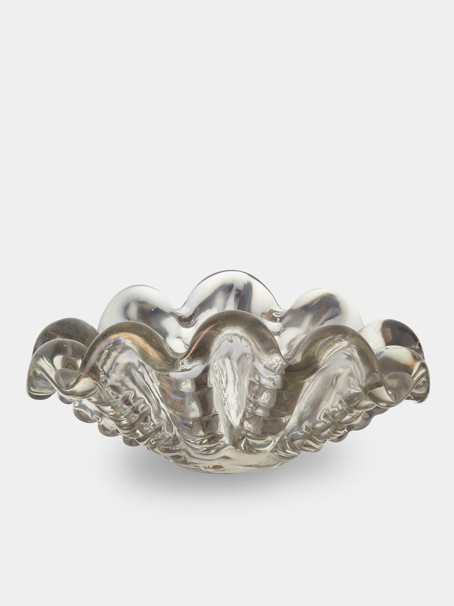 Antique and Vintage - 1970s Barovier & Toso Murano Glass Bowl - Clear - ABASK - 