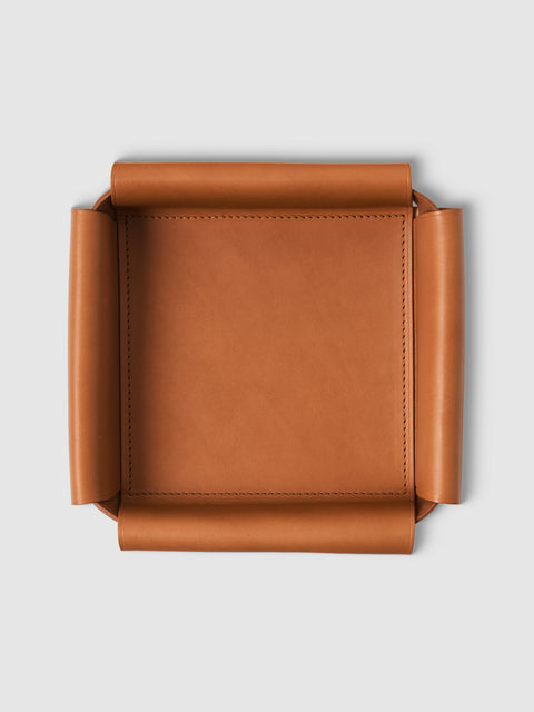 Otzi Studio - Assembly Leather Valet Tray (10in/26cm) - Tan - ABASK - 