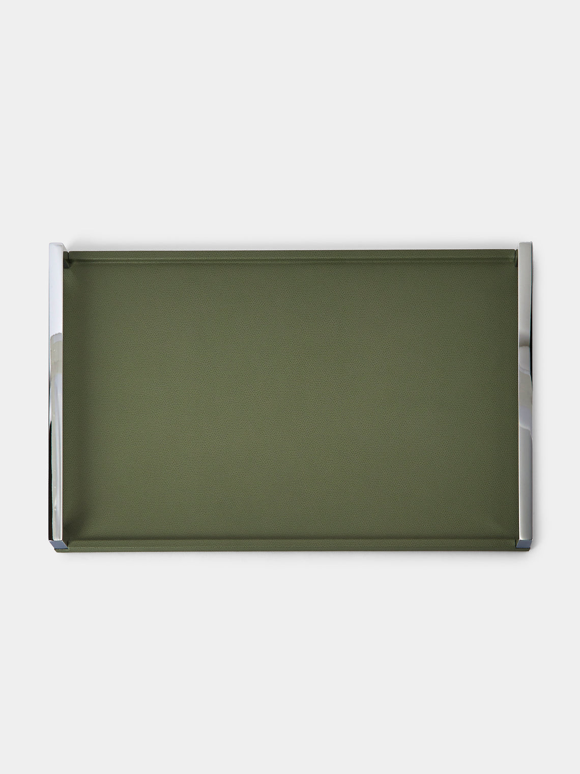 Pinetti - Giove Leather Tray (21in/53cm) - Green - ABASK - 
