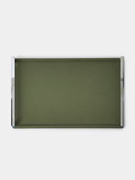 Pinetti - Giove Leather Tray (21in/53cm) - Green - ABASK - 