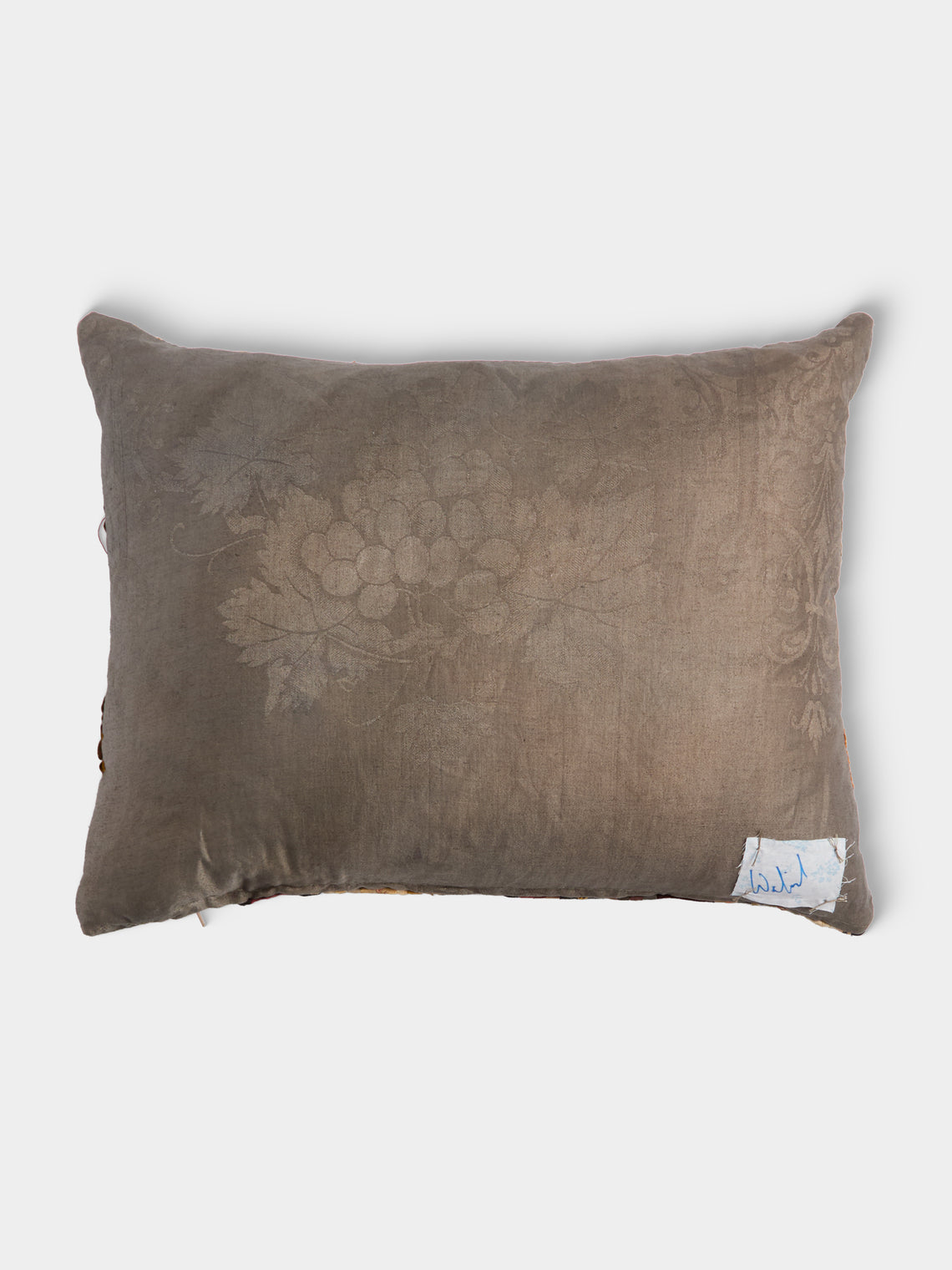 By Walid - 19th-Century Log Cabin Patchwork Damask Cushion (19.5in/50cm) - Multiple - ABASK