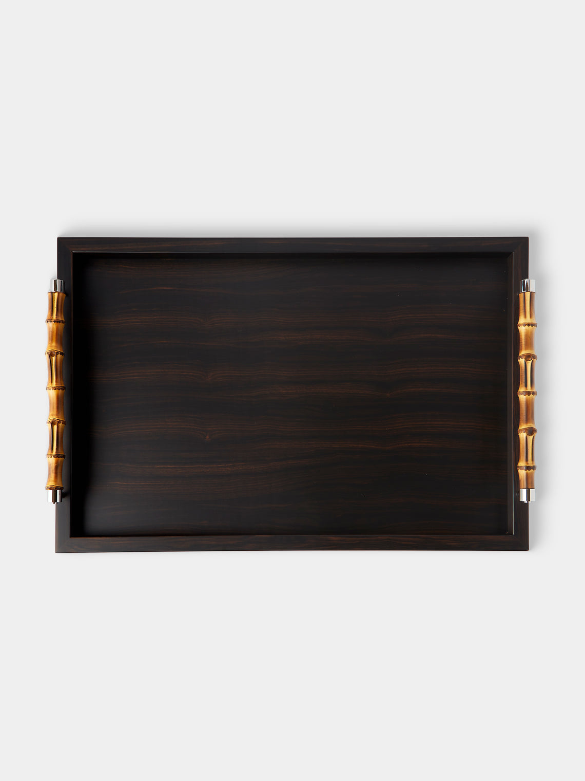 Riviere - Frida Ebony and Bamboo Tray (23.5in/60cm) - Brown - ABASK - 