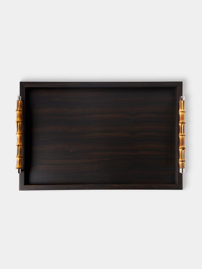 Riviere - Frida Ebony and Bamboo Tray (23.5in/60cm) - Brown - ABASK - 