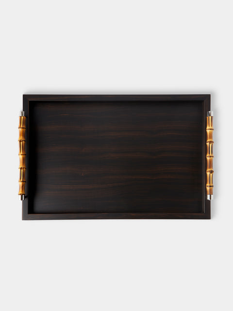 Riviere - Frida Ebony and Bamboo Tray (23.5in/60cm) - Brown - ABASK - 