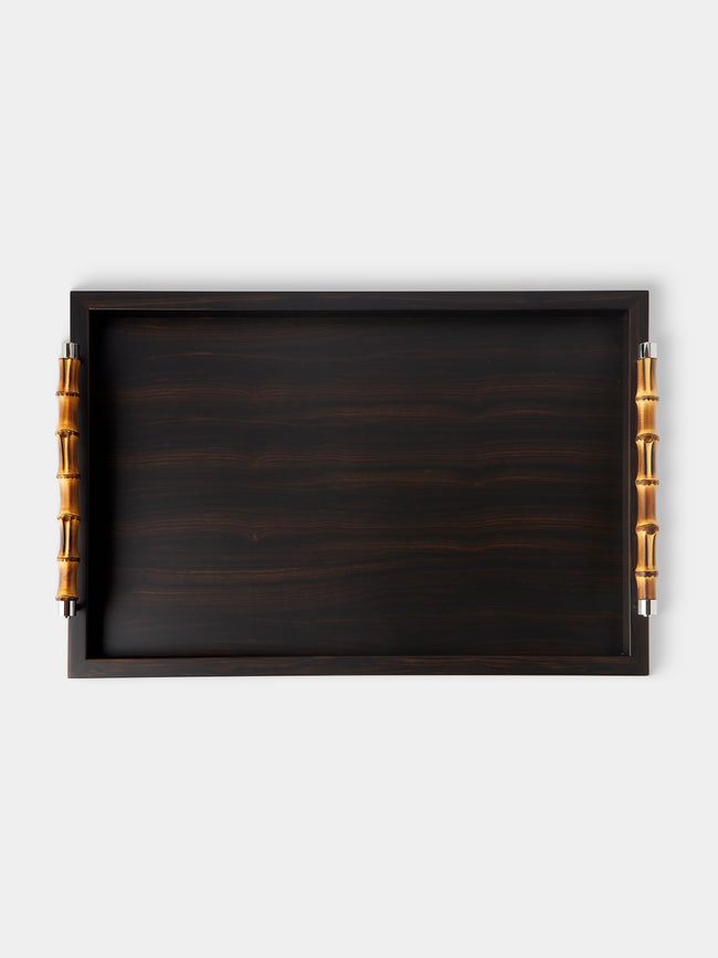 Riviere - Frida Ebony and Bamboo Tray (23.5in/60cm) - Brown - ABASK - 