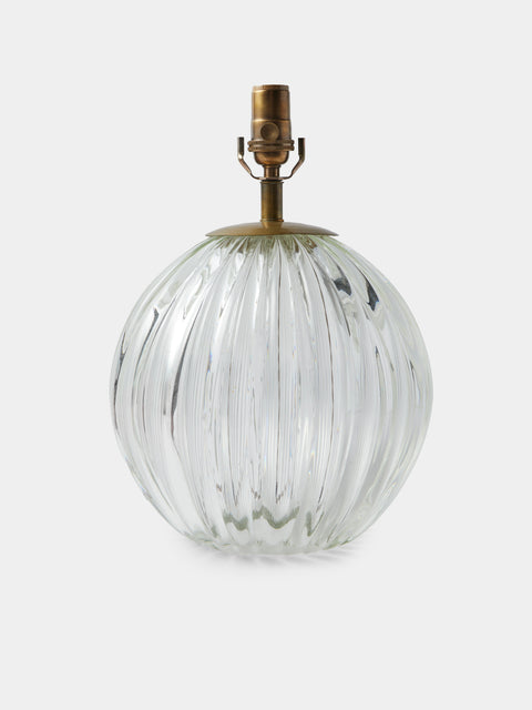 Antique and Vintage - 1950s Murano Glass Table Lamp - Clear - ABASK - 