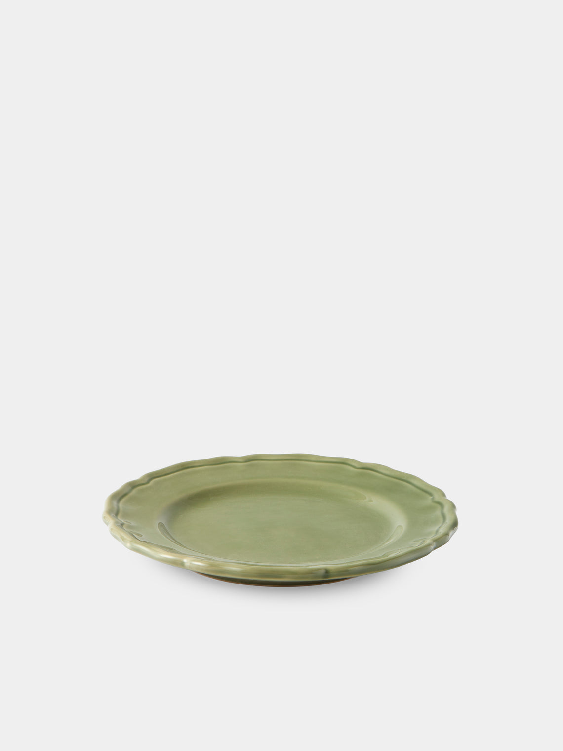 Maison Pichon Uzès - Provence Hand-Glazed Ceramic Side Plates – 9in/23cm (Set of 4) - Green - ABASK