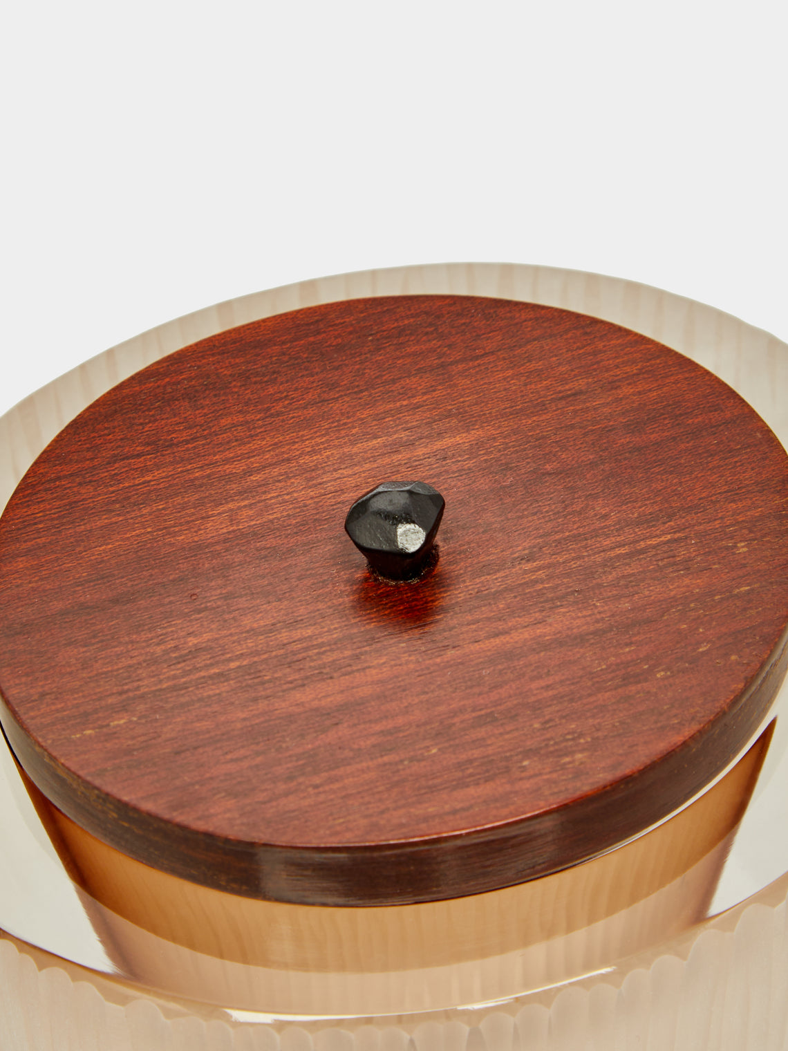 Yali Glass - Kasa Hand-Blown Glass Container with Wooden Lid -  - ABASK