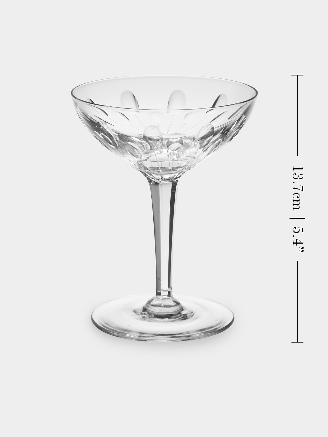 Antique and Vintage - 1960s Val Saint Lambert Crystal Champagne Coupes (Set of 15) - Clear - ABASK